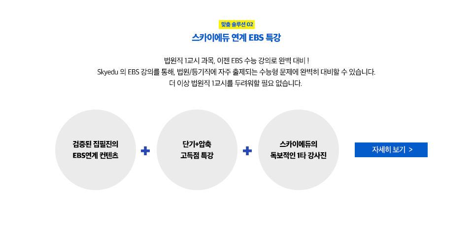 맞춤 솔루션 02. 스카이에듀 연계 EBS 특강