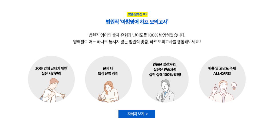 맞춤 솔루션 03. 법원직 아침영어 하프모의고사