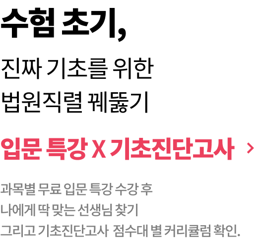 입문 특강X기초진단고사