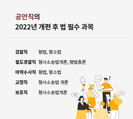 공안직 2022년 개편 후 법 필수 과목