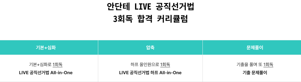 2027 안단테 LIVE 공직선거법 커리큘럼