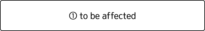 ① to be affected