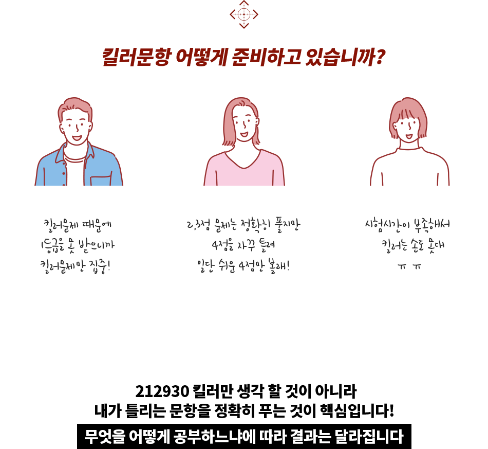 킬러문항 어떻게 준비하고 있습니까?