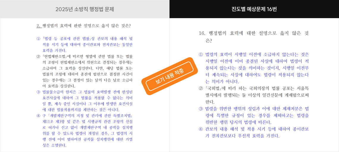 보기 내용 적중