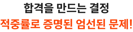 소방단기 대표 교수님들의 엄선된 문제!